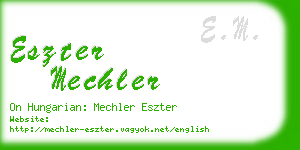 eszter mechler business card